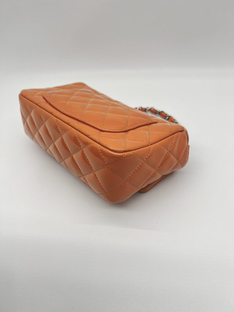 Chanel Mini Rectangle Patent Orange SHW