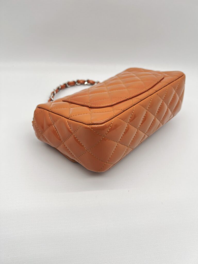 Chanel Mini Rectangle Patent Orange SHW