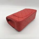 Chanel Mini Rectangle Lambskin Red Coral LGHW