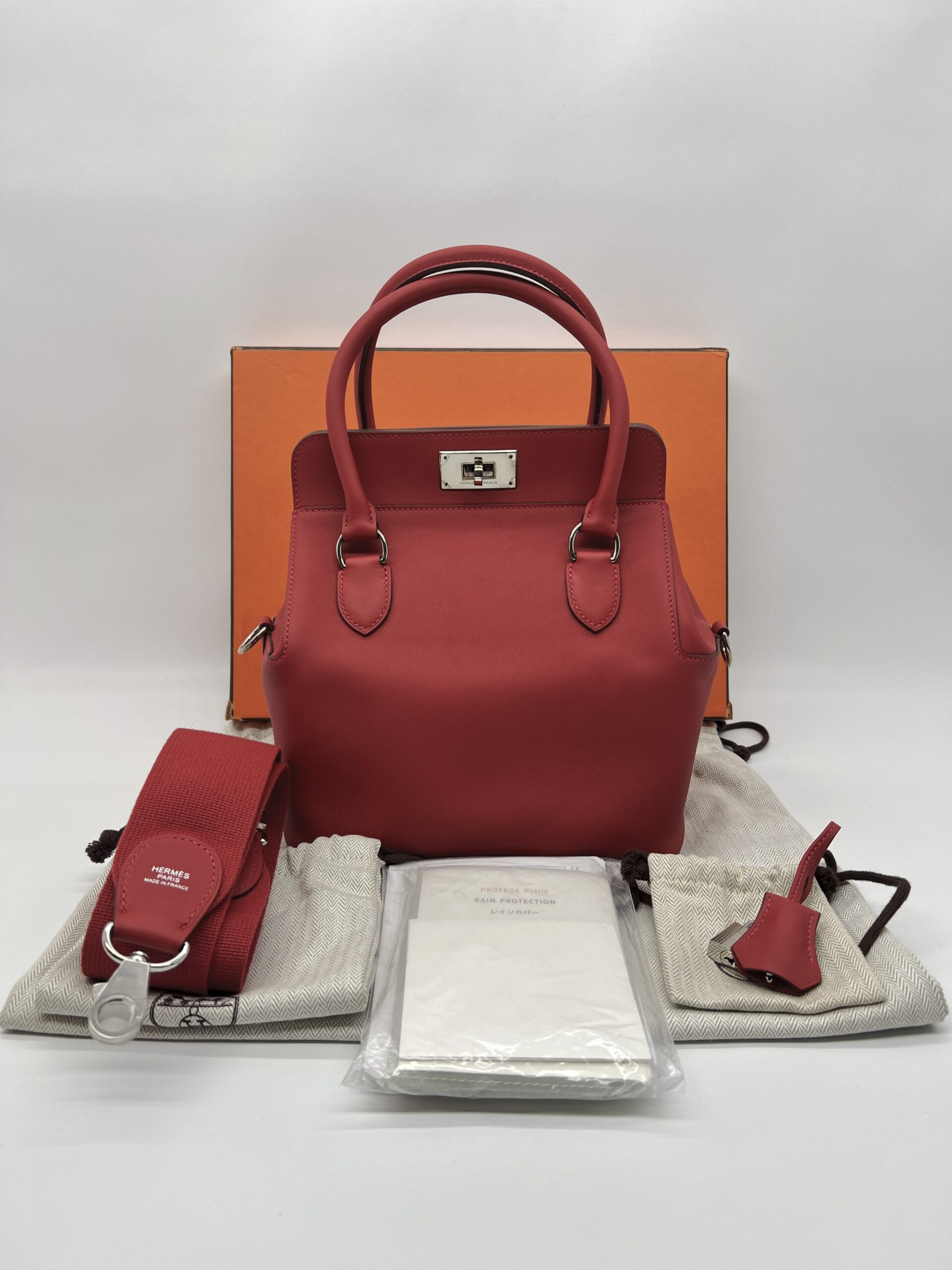 Hermes Toolbox 20 Swift Vermillon PHW