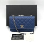 Chanel CC Trendy WOC Lambskin Blue GHW