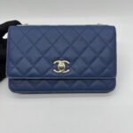 Chanel CC Trendy WOC Lambskin Blue GHW