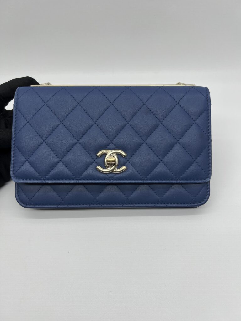 Chanel CC Trendy WOC Lambskin Blue GHW