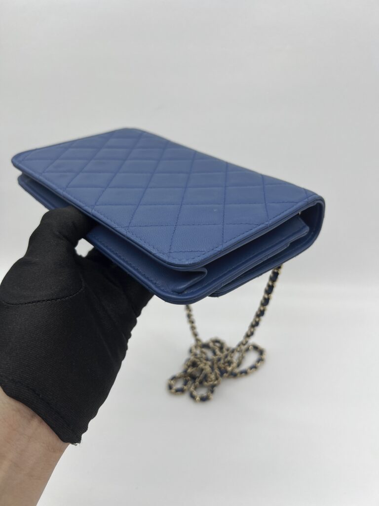 Chanel CC Trendy WOC Lambskin Blue GHW