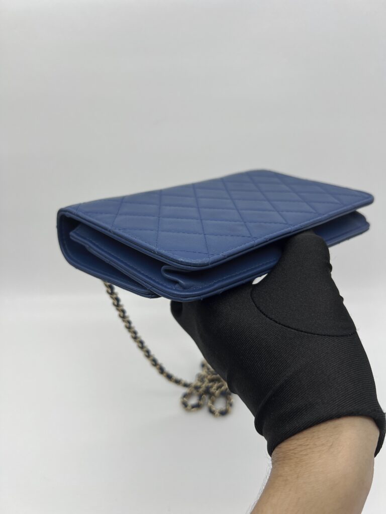Chanel CC Trendy WOC Lambskin Blue GHW