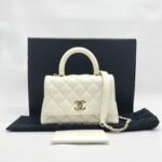 Chanel Mini Coco Handle Caviar White LGHW