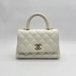 Chanel Mini Coco Handle Caviar White LGHW