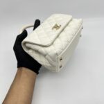 Chanel Mini Coco Handle Caviar White LGHW