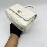 Chanel Mini Coco Handle Caviar White LGHW