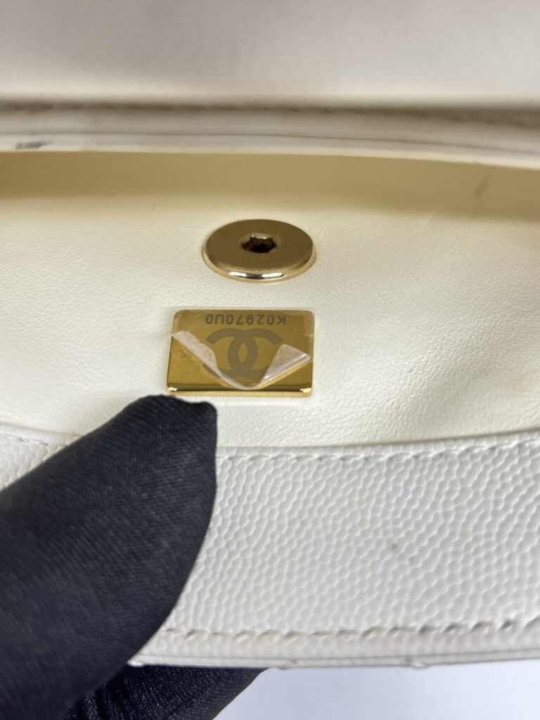 Chanel Mini Coco Handle Caviar White LGHW