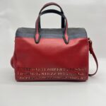 Saint Laurent SAC Flirty Bowling Perforated Red Navy Black GHW