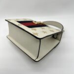 Gucci Sylvie Mini Leather White Bees GHW