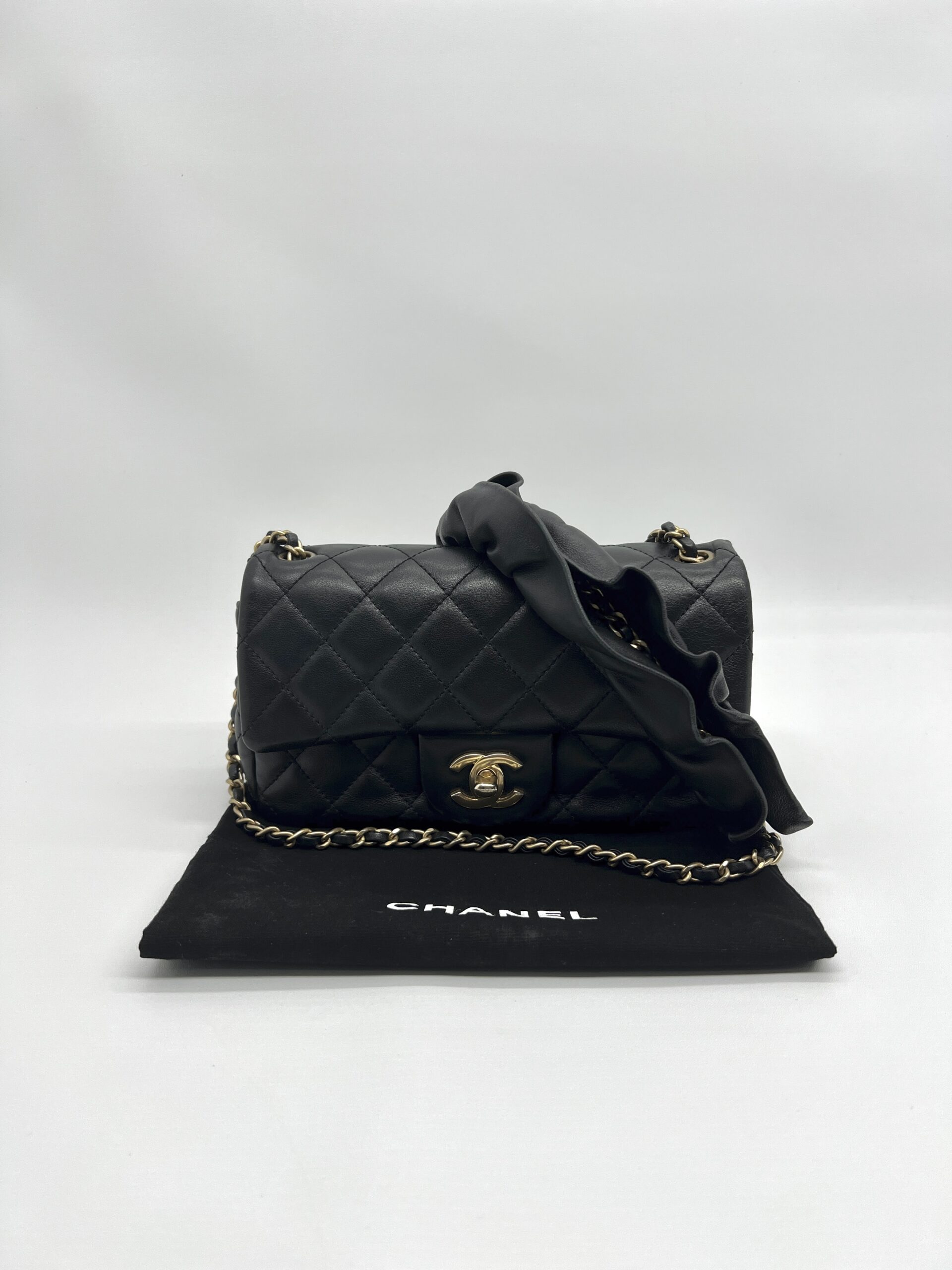 Chanel Quilted Mini Romance Lambskin Black GHW