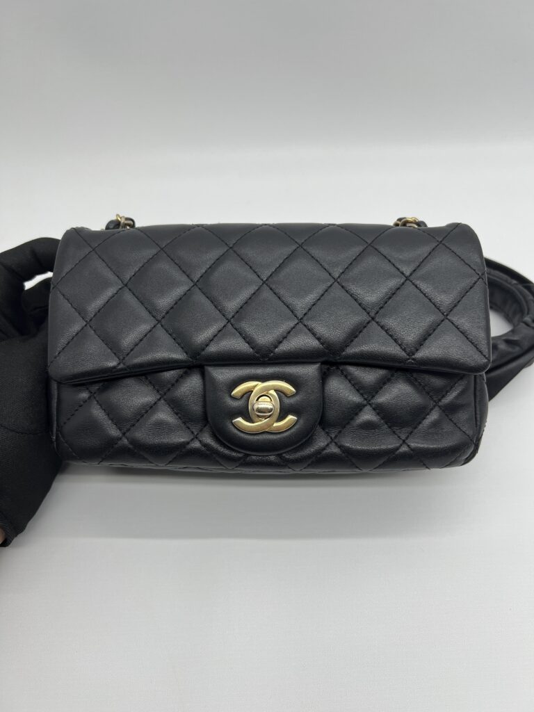 Chanel Quilted Mini Romance Lambskin Black GHW