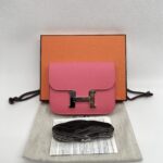 Hermes Constance Slim Compact Rose Azalee PHW