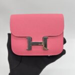 Hermes Constance Slim Compact Rose Azalee PHW