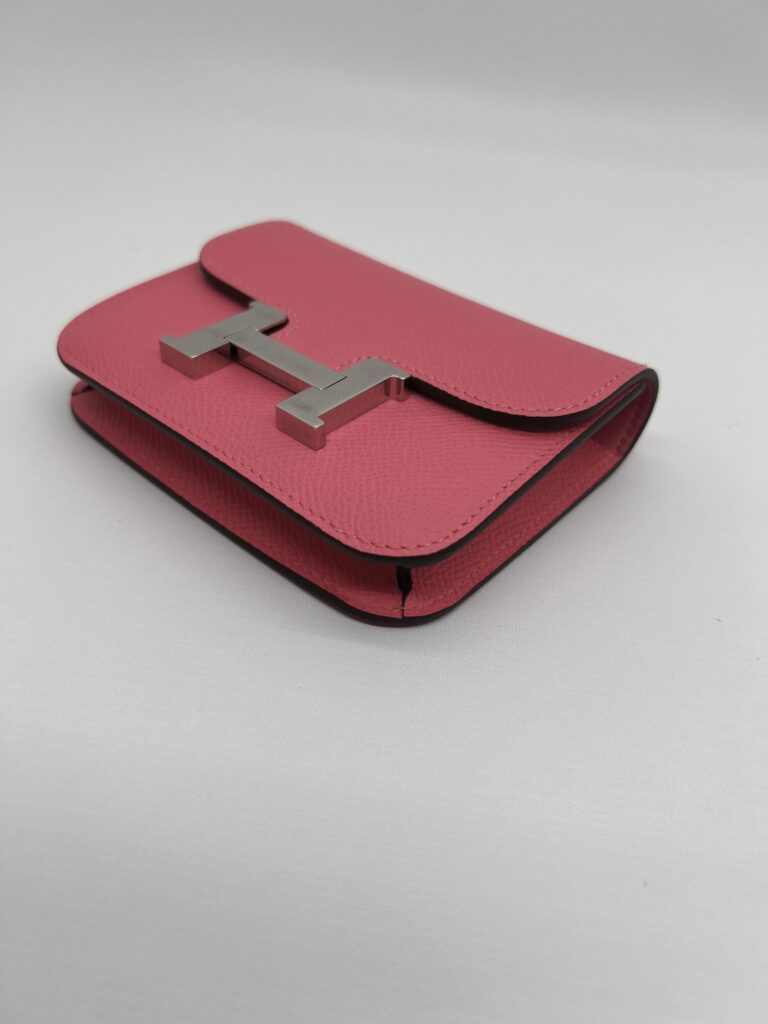 Hermes Constance Slim Compact Rose Azalee PHW