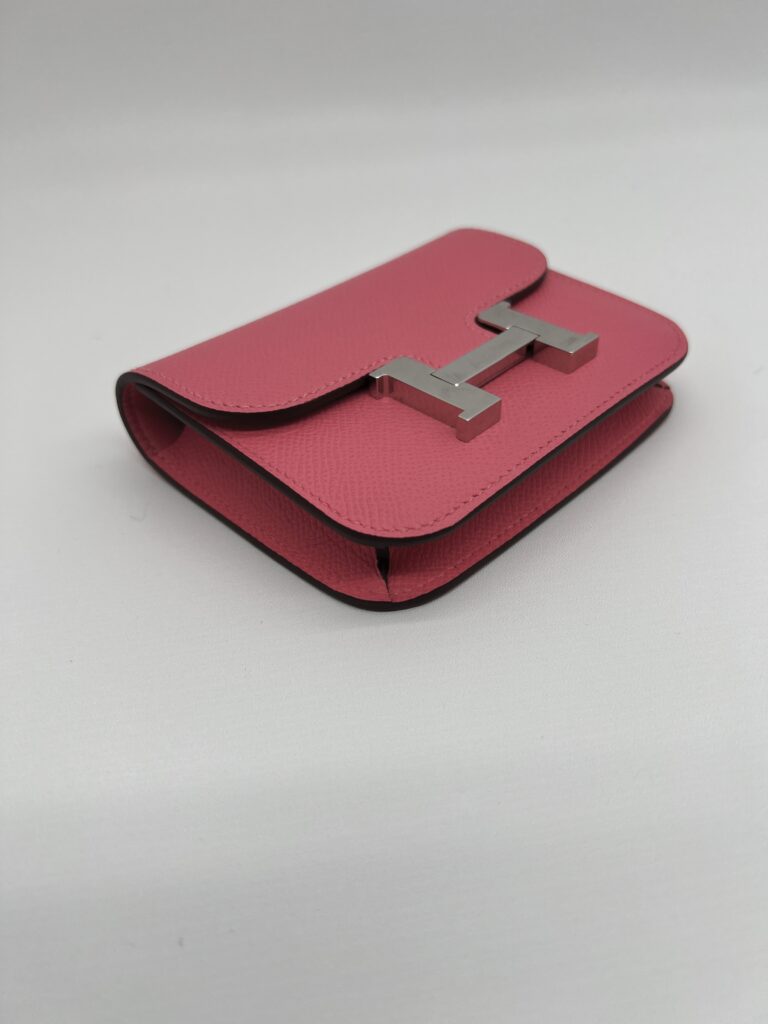 Hermes Constance Slim Compact Rose Azalee PHW