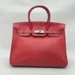 Hermes Birkin 35 Clemence Vermillon PHW