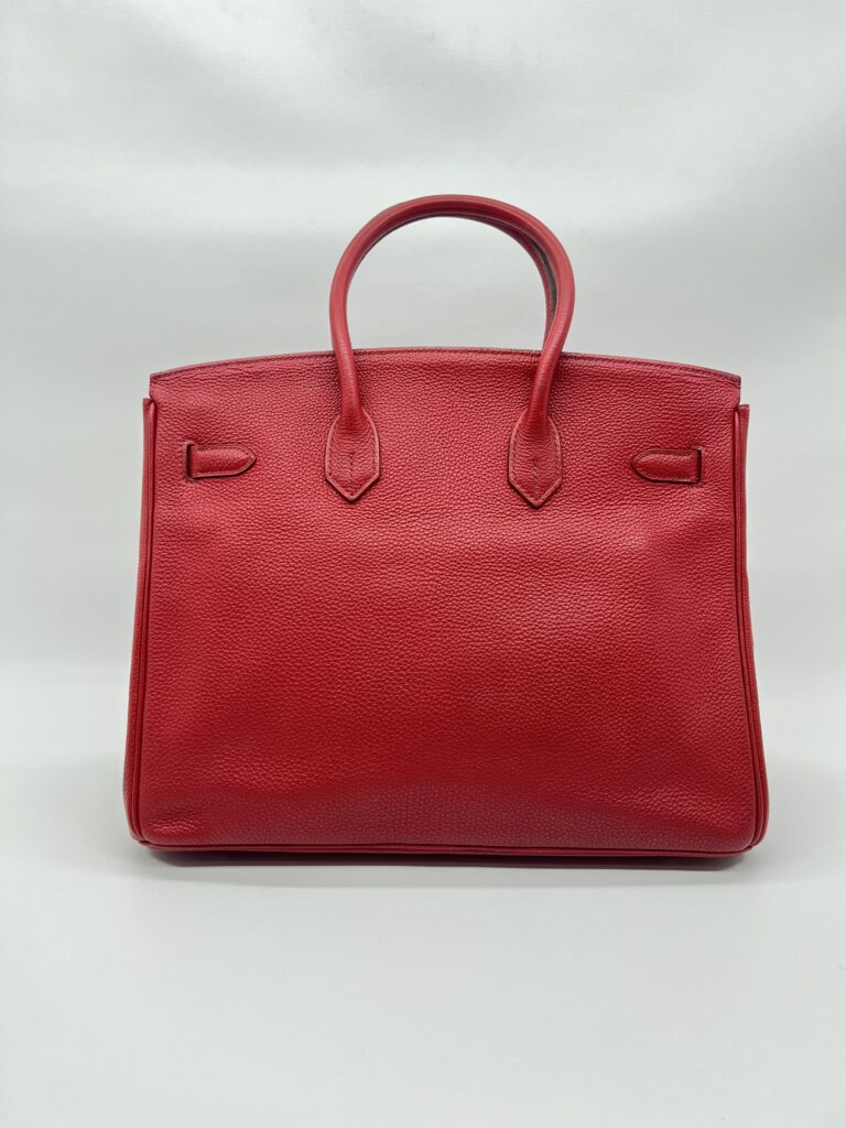 Hermes Birkin 35 Clemence Vermillon PHW