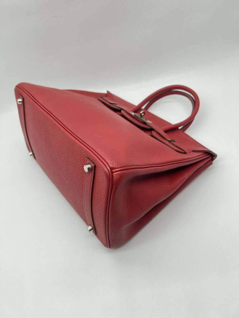Hermes Birkin 35 Clemence Vermillon PHW