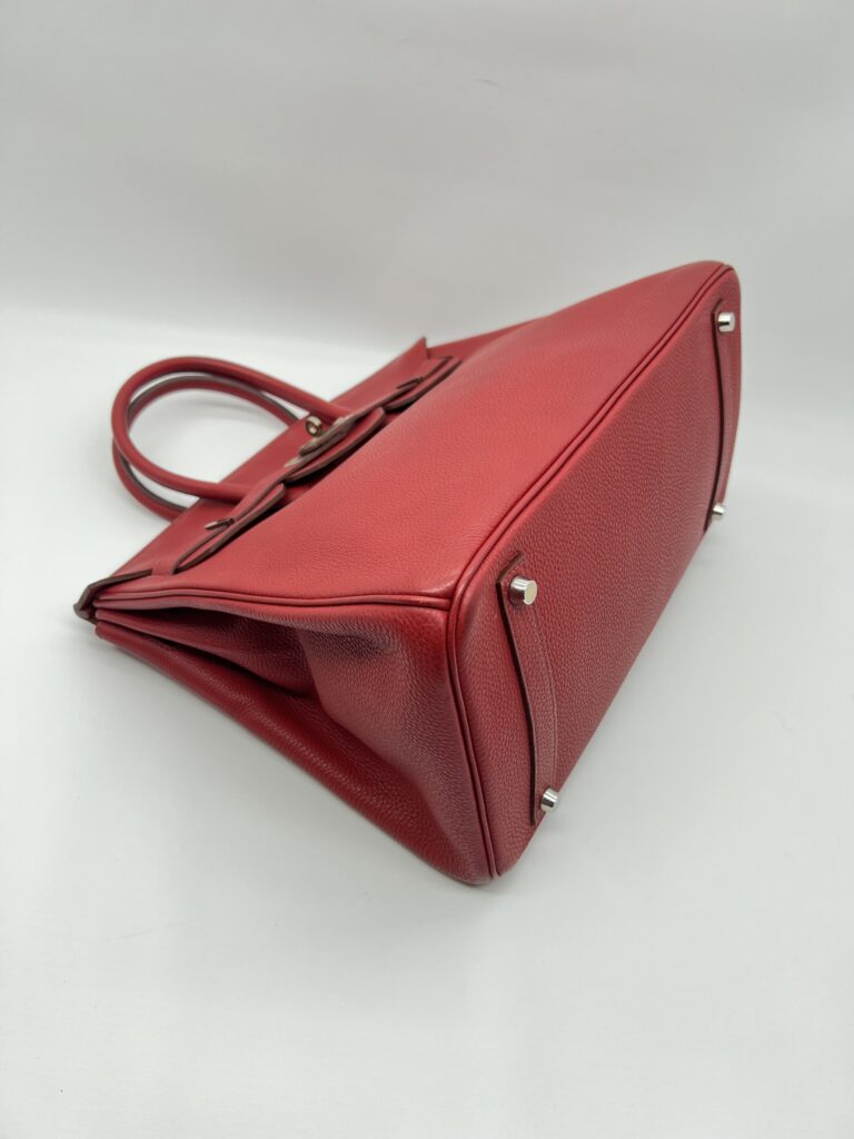 Hermes Birkin 35 Clemence Vermillon PHW