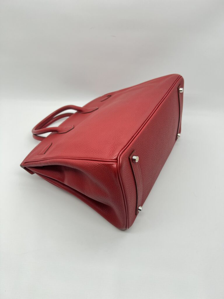 Hermes Birkin 35 Clemence Vermillon PHW