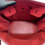 Hermes Birkin 35 Clemence Vermillon PHW