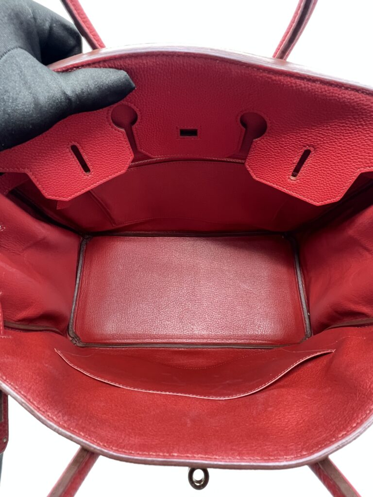 Hermes Birkin 35 Clemence Vermillon PHW
