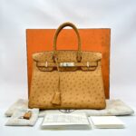 Hermes Birkin 30 Ostrich Tabac Camel PHW
