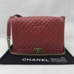 Chanel Boy 30 Lambskin Red GHW