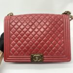 Chanel Boy 30 Lambskin Red GHW