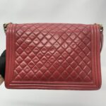 Chanel Boy 30 Lambskin Red GHW