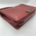 Chanel Boy 30 Lambskin Red GHW