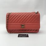 Chanel Flap Bag Caviar Red Orange GHW