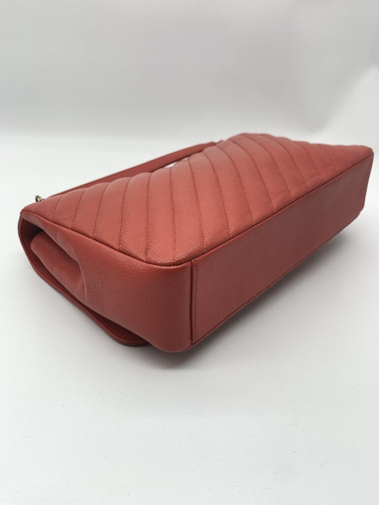 Chanel Flap Bag Caviar Red Orange GHW