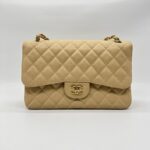 Chanel Classic Jumbo D.Flap Caviar Beige GHW