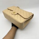Chanel Classic Jumbo D.Flap Caviar Beige GHW