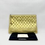 Chanel Gabrielle O Case Wrinkled Gold GHW