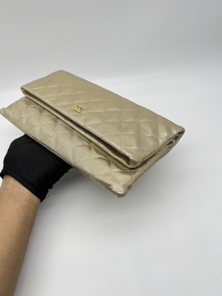 Chanel Fold Clutch Gold GHW