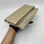 Chanel Fold Clutch Gold GHW