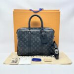 Louis Vuitton Porte Documents Voyage Monogram Eclipse SHW