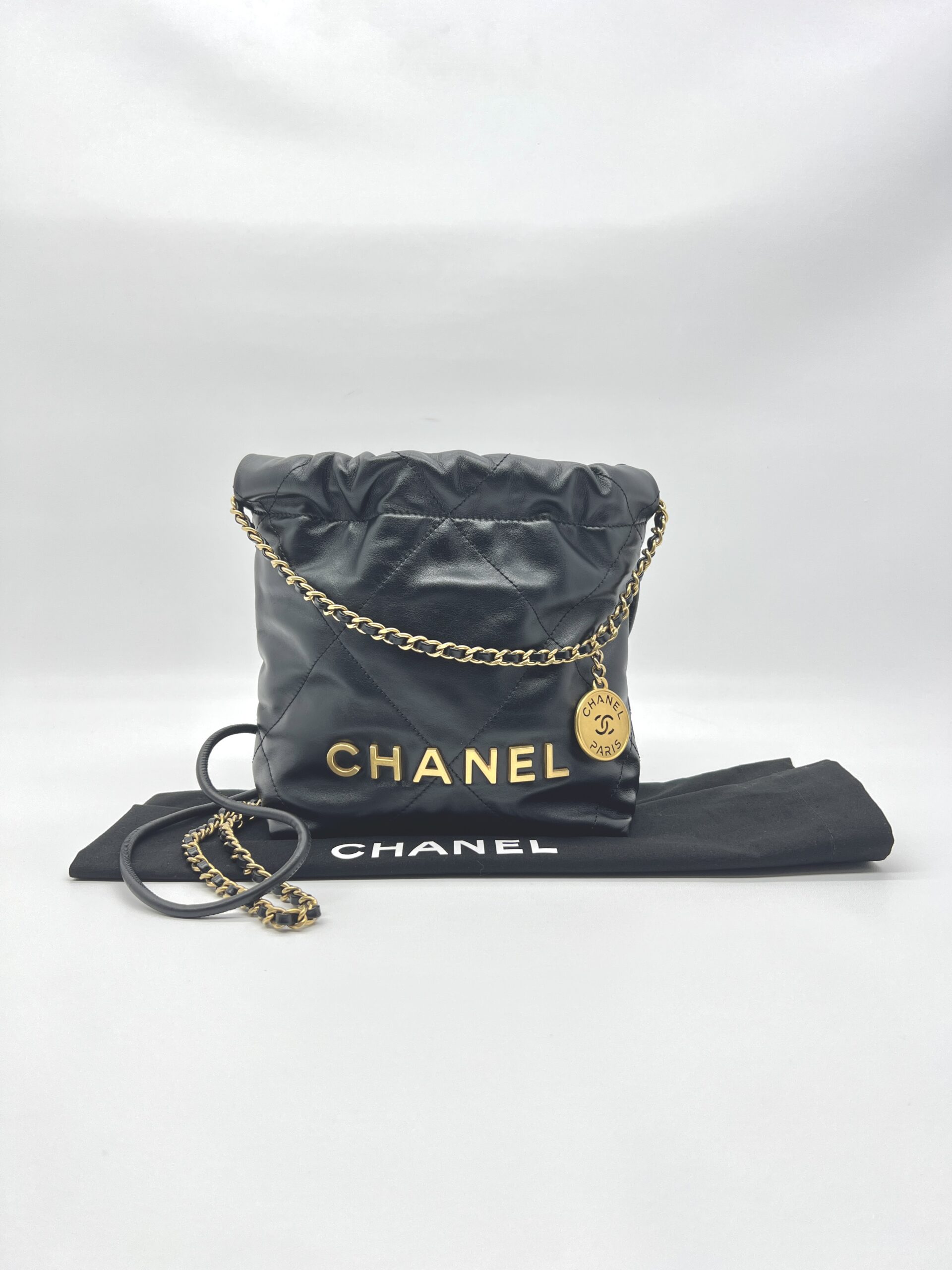 Chanel C22 Mini Lambskin Black GHW
