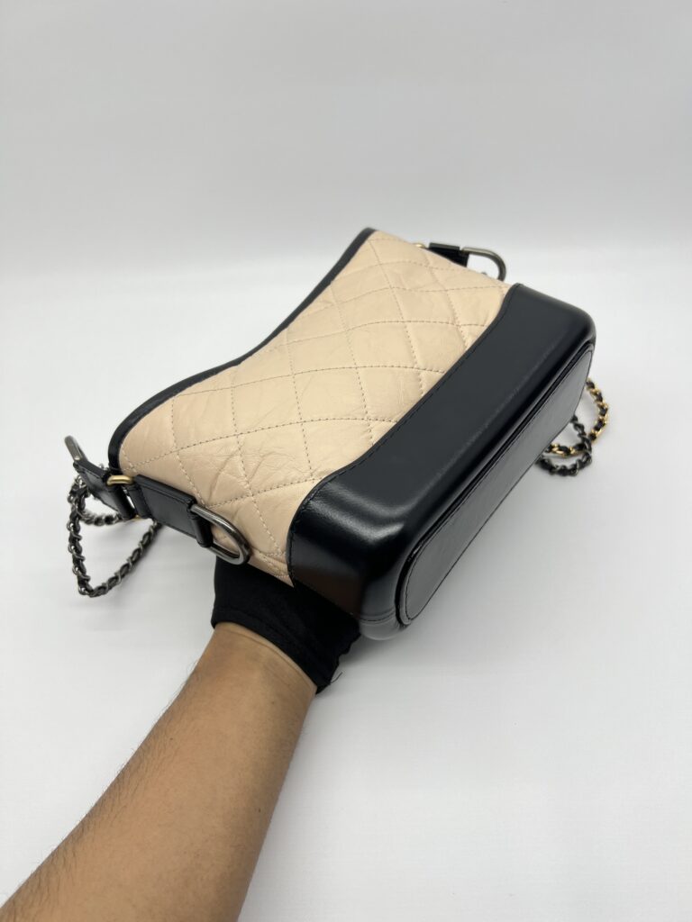 Chanel Gabrielle Small Beige Black