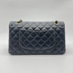 Chanel Medium Classic  D Flap Caviar Navy GHW