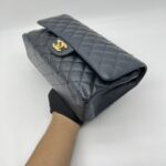 Chanel Medium Classic  D Flap Caviar Navy GHW