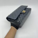 Chanel Medium Classic  D Flap Caviar Navy GHW