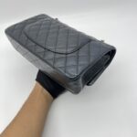 Chanel Medium Classic  D Flap Caviar Navy GHW