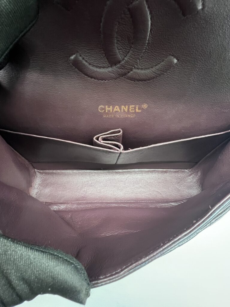 Chanel Medium Classic  D Flap Caviar Navy GHW