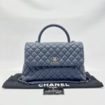 Chanel Coco Handle Large Caviar Navy RHW